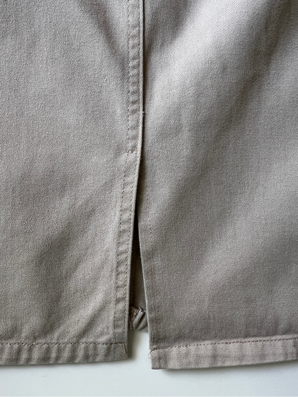 St Johns Bay Khaki Knee Length Skirt Cotton Straight Minimalist Casual Size 8 - Picture 11 of 15